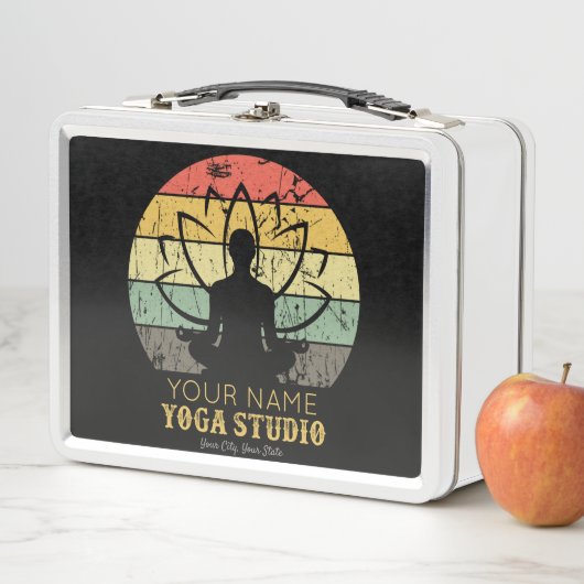 ヨガパーソナライズされたスタジオフィットネスインストラクターグル メタルランチボックス (インサイチュ)
