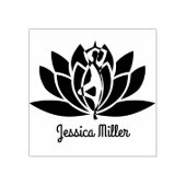 ヨガパーソナライズされたスタジオロータスフラワー ラバースタンプ (インプリント)