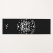 ヨガパーソナライズされたマット瞑想ギフト女性ブラック ヨガマット (正面(横))