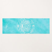 ヨガパーソナライズされたマット瞑想ギフト女性ブルー ヨガマット (正面(横))