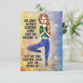 ヨガパーソナライズされた勇気付けられるカード (スタンド正面)