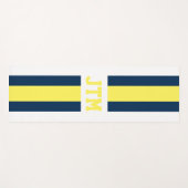 ヨガパーソナライズされた名門私立校風のマットモノグラムストライプ ヨガマット (正面(横))