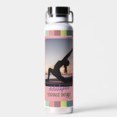ヨガパーソナライズされた恋人先生ママ女性ギフト ウォーターボトル (背面)