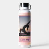 ヨガパーソナライズされた恋人先生ママ女性ギフト ウォーターボトル (背面)