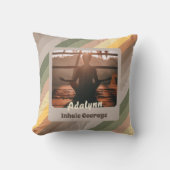 ヨガパーソナライズされた恋人先生ママ女性ギフト クッション (正面)