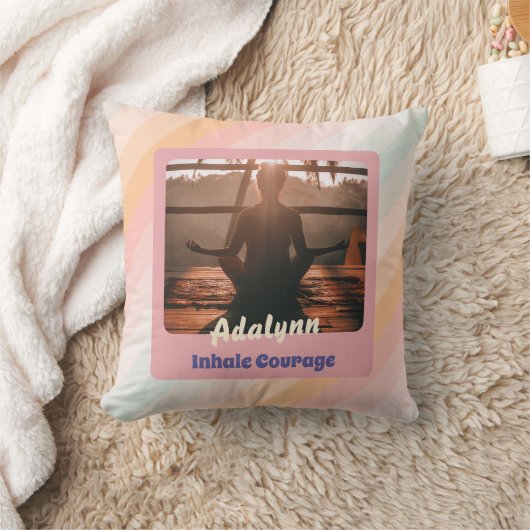 ヨガパーソナライズされた恋人先生ママ女性ギフト クッション (ブランケット)