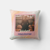 ヨガパーソナライズされた恋人先生ママ女性ギフト クッション (正面)