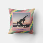 ヨガパーソナライズされた恋人先生ママ女性ギフト クッション (裏面)