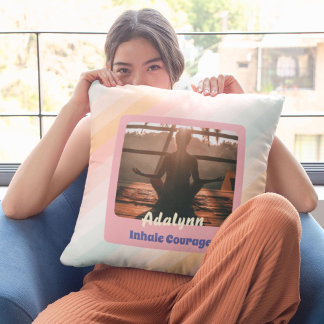 ヨガパーソナライズされた恋人先生ママ女性ギフト クッション