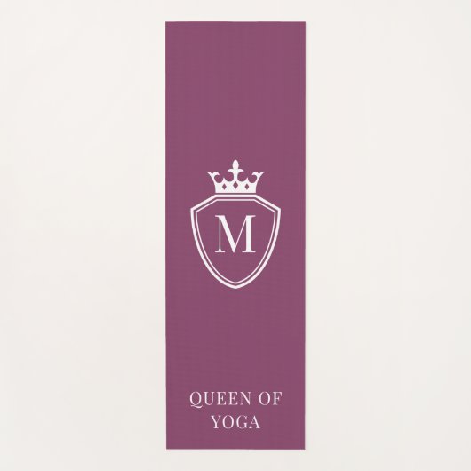 ヨガパープルのモノグラム女王 ヨガマット (正面)
