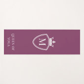 ヨガパープルのモノグラム女王 ヨガマット (正面(横))