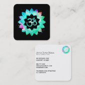 *~*ヨガヒーラーロータスフラワーマンダラオムオウムシンボル スクエア名刺 (正面/裏面)