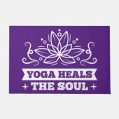 ヨガヒールズソウル引用文禅瞑想ナマステ ドアマット (正面)