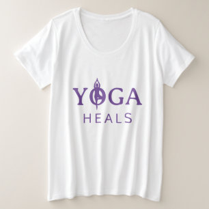 ヨガヒールズ ポーズシルエット プラスサイズTシャツ