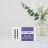 ヨガビジネスカード10クラスパステンプレート ロイヤリティカード (スタンド正面)