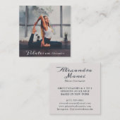 ヨガピラティスインストラクターエレガントボホの台本の写真 スクエア名刺 (正面/裏面)