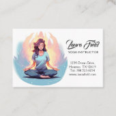 ヨガピラティスインストラクターミニマリスト 名刺 (正面)