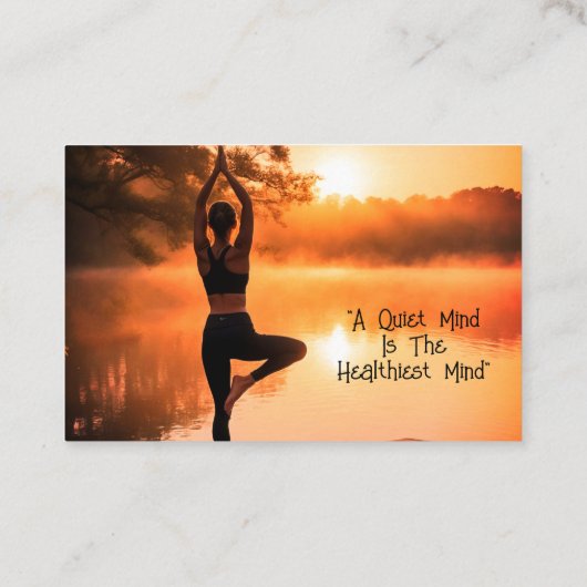 ヨガピラティスインストラクター自然 名刺 (裏面)