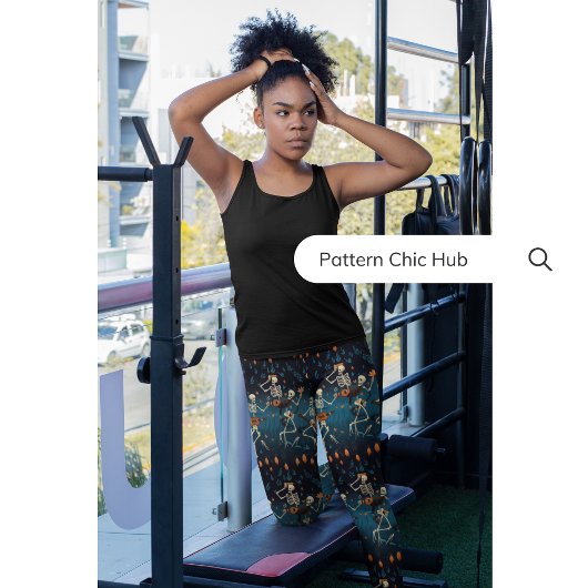 ヨガピラティスエクササイズスタイリッシュおもしろいトレーニングパンツ カプリレギンス