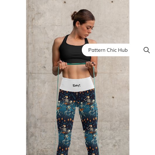 ヨガピラティスエクササイズスタイリッシュおもしろいトレーニングパンツ カプリレギンス