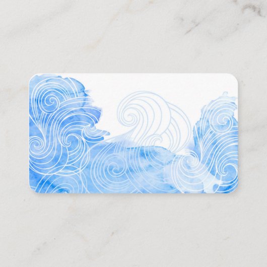 ヨガピラティス霊気スタジオブルーウェーブズ 名刺 (裏面)