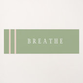 ヨガピンクとグリーンのストライプが息をする ヨガマット (裏面(横))