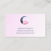 ヨガピンク蓮の花月 名刺 (裏面)