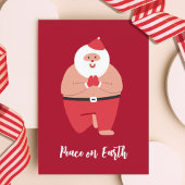 ヨガピースオンアースサンタホリデーカード シーズンカード