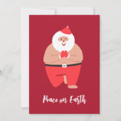 ヨガピースオンアースサンタホリデーカード シーズンカード (正面)