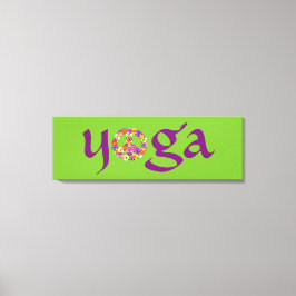 ヨガピースサインフローラ キャンバスプリント