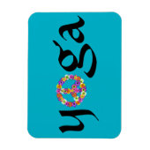 ヨガピースサインフローラ マグネット (縦)