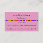 ヨガピースサインforヨガインストラクターホワイトon Black 名刺 (裏面)