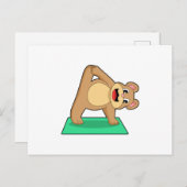 ヨガフィットネスでのクマ ポストカード (正面/裏面)