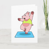 ヨガフィットネスに豚 カード (正面)
