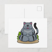 ヨガフィットネスの猫 ポストカード (正面/裏面)