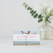 ヨガフィットネスインストールQRコード名刺 名刺 (スタンド正面)