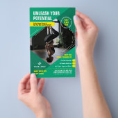 ヨガフィットネスクラストレンディーマーケティングフォトジム チラシ (ハンドル)