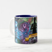 ヨガフラクタル魔法スピリチュアルアートマグ ツートーンマグカップ (正面左)
