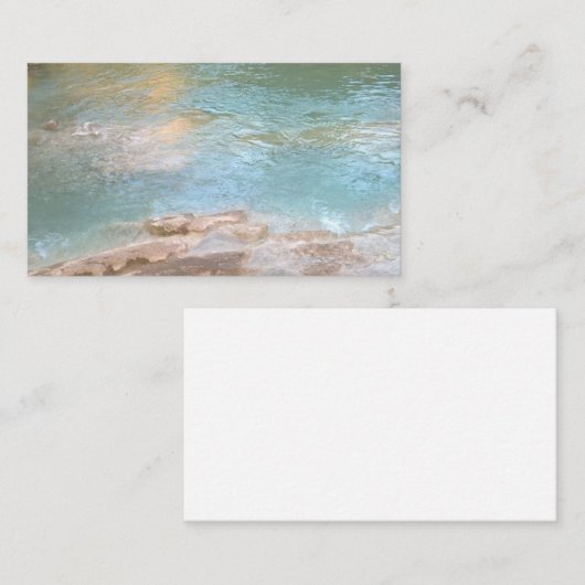 ヨガブルーグリーンウォータービジネスカード 名刺 (正面/裏面)