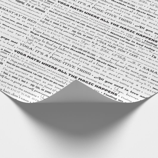 ヨガプンスとヨガおもしろい引用文 ラッピングペーパー (角)