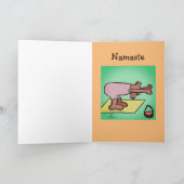 ヨガベアナマステグリーティングカード サンキューカード (内部)