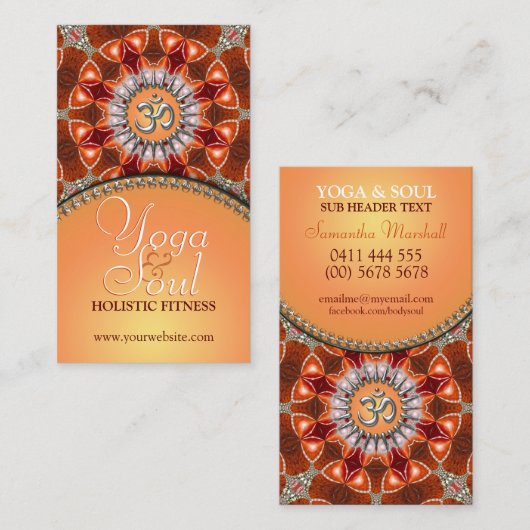 ヨガホリスティック結晶エネルギー新時代の名刺 名刺 (正面/裏面)