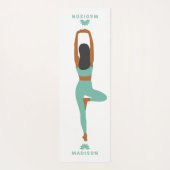 ヨガポジショングレー背景名前をカスタムするヨガマット ヨガマット (裏面)