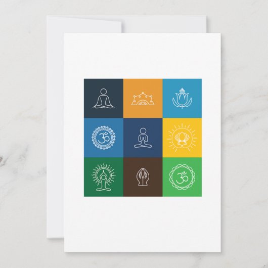 ヨガポップ・アートのアート禅定朝名仏教ヨギ 招待状 (正面)
