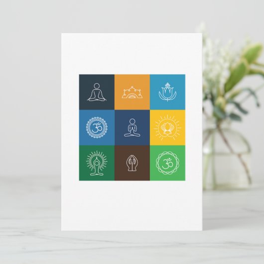 ヨガポップ・アートのアート禅定朝名仏教ヨギ 招待状 (スタンド正面)