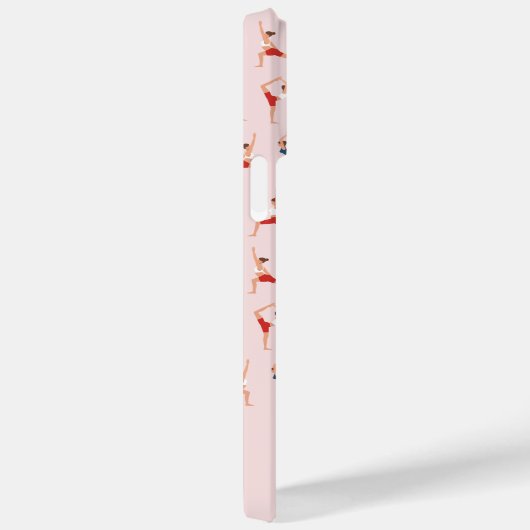 ヨガポーズおもしろい&かわいいピンクパーソナライズされた Case-Mate iPhoneケース (裏面 / 右)