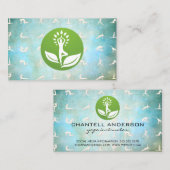 ヨガポーズと葉 名刺 (正面/裏面)
