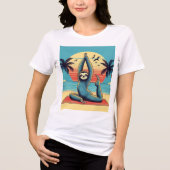 ヨガポーズのスロッユニセックス トライブレンドTシャツ (正面)