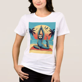 ヨガポーズのスロッユニセックス トライブレンドＴシャツ