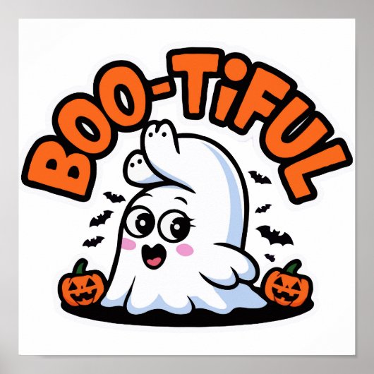 ヨガポーズのハロウィーンの美しい女性幽霊 ポスター (正面)